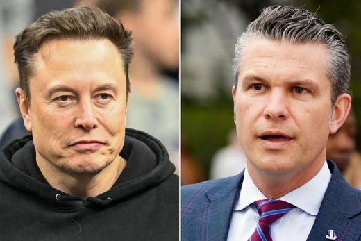 Tỷ phú Elon Musk và Bộ trưởng Chiến tranh Mỹ Pete Hegseth. Ảnh: DailyBeast.