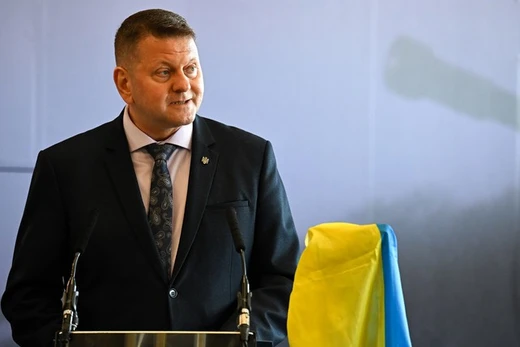 Đại sứ Ukraine tại Anh, ông Valery Zaluzhny, trong bức ảnh chụp tại Bovington, Dorset, Anh, ngày 3/4. Ảnh: Getty.