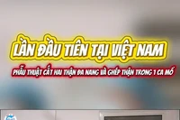 Khối u thận đa nang nặng gần 10 kg được lấy ra từ cơ thể bệnh nhân.