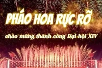 Mãn nhãn với màn pháo hoa chào mừng thành công Đại hội XIV của Đảng