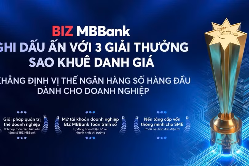 MB ghi dấu ấn với 5 giải thưởng Sao Khuê 2026 