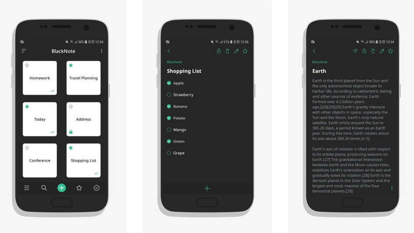 Ứng dụng BlackNote (Ảnh: Android Authority) Ứng dụng BlackNote (Ảnh: Android Authority)