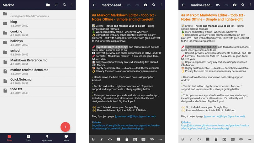 Ứng dụng Markor (Ảnh: Android Authority) Ứng dụng Markor (Ảnh: Android Authority)