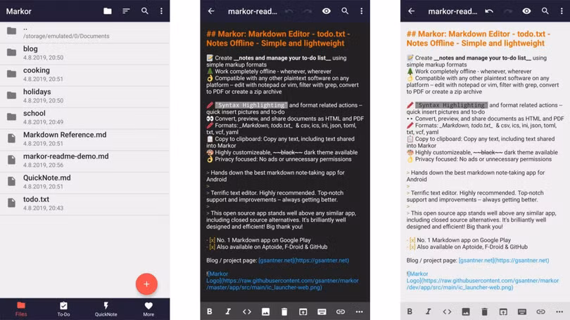 Ứng dụng Markor (Ảnh: Android Authority)