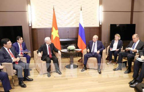 Tổng bí thư Nguyễn Phú Trọng hội đàm với Tổng thống V. Putin (TTXVN) Tổng bí thư Nguyễn Phú Trọng hội đàm với Tổng thống V. Putin (TTXVN)
