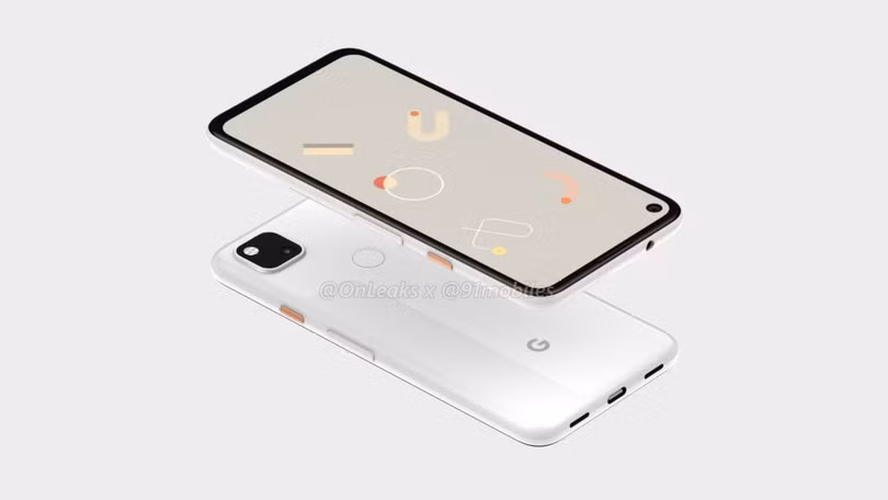 Có thể thấy viền máy của chiếc Pixel 4a là khá dày (Ảnh: 9mobiles)