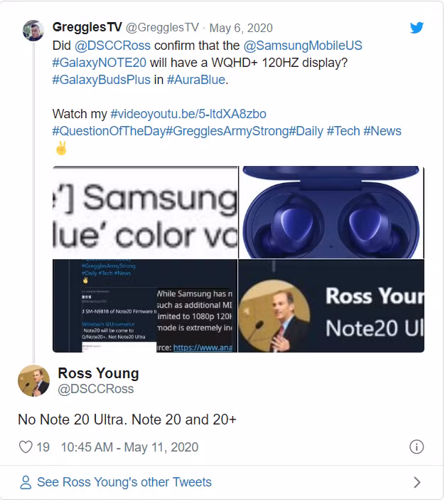 Bài đăng trên Twitter của Ross Young (Nguồn: Twitter)