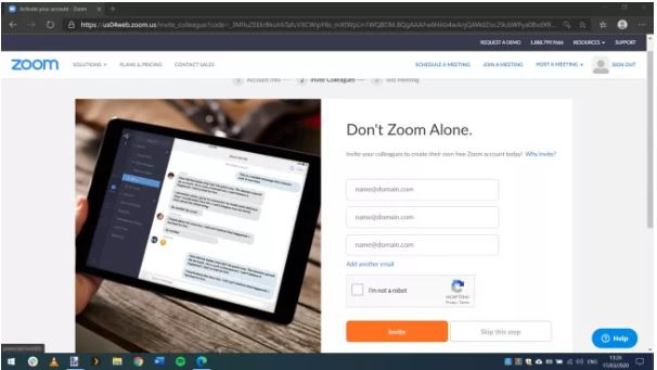 Đăng khí tài khoản Zoom hoàn toàn miễn phí (Ảnh: Techradar)