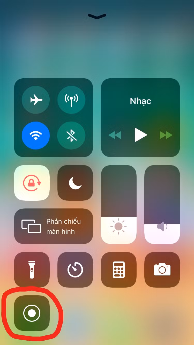 Nút quay màn hình trên iPhone và iPad (Ảnh: Internet)