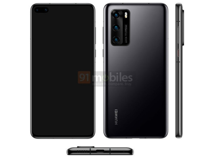 Hình ảnh render mới nhất của chiếc Huawei P40 (Ảnh: 91mobbiles) Hình ảnh render mới nhất của chiếc Huawei P40 (Ảnh: 91mobbiles)