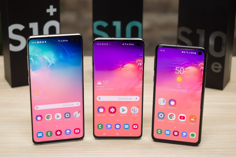 Samsung Galaxy S10+, S10, S10e (Ảnh: Phonearena) Samsung Galaxy S10+, S10, S10e (Ảnh: Phonearena)