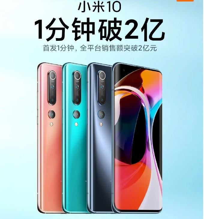 Xiaomi Mi 10 hết hàng trên tất cả các cửa hàng điện thoại lớn tại Trung Quốc (Ảnh: Xiaomi)