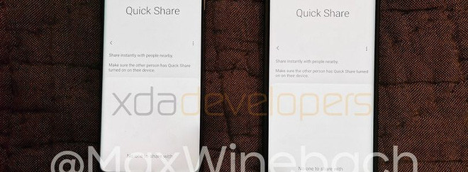 Hình ảnh giao diện Quick Share (Ảnh: XDA developers)