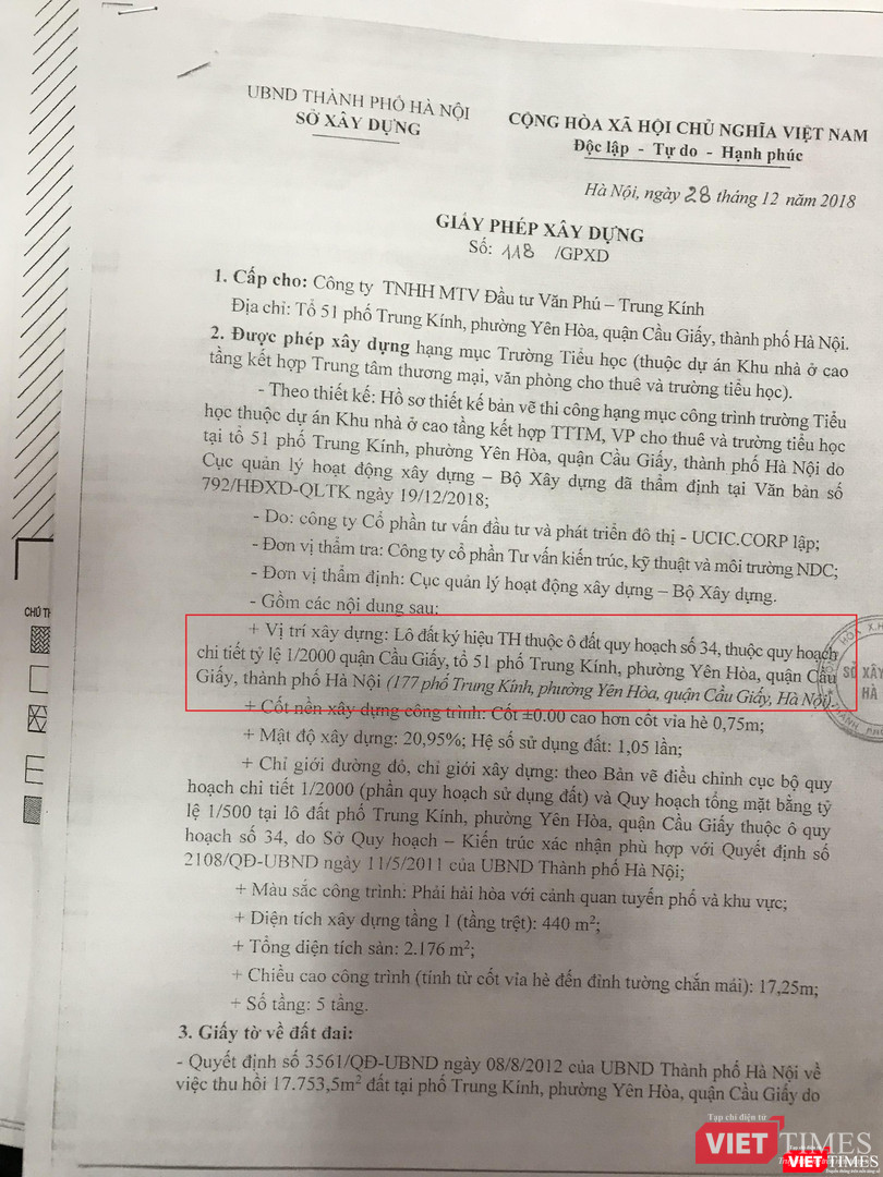 Giấy phép xây dựng nêu rõ vị trí công trình Giấy phép xây dựng nêu rõ vị trí công trình