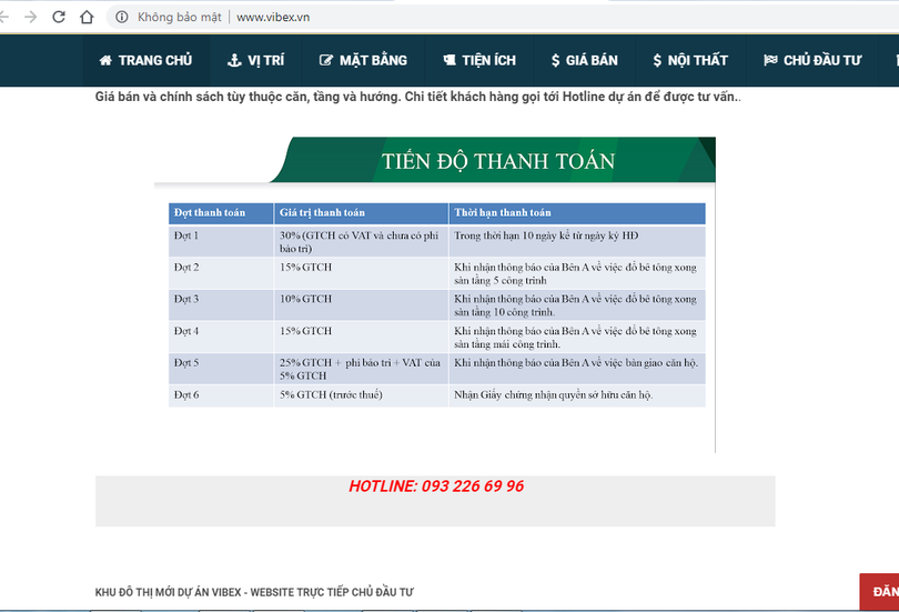 Thông tin về dự án, giá bán được công khai tại website: vibex.vn Thông tin về dự án, giá bán được công khai tại website: vibex.vn