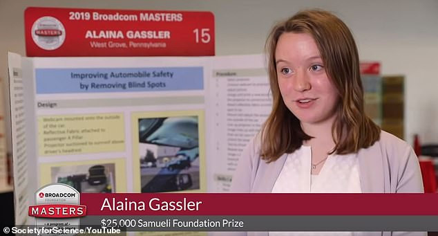 Alaina Gassler - cô gái 14 tuổi dành giải thưởng Samueli Foundation Prize (Ảnh: Dailymail)