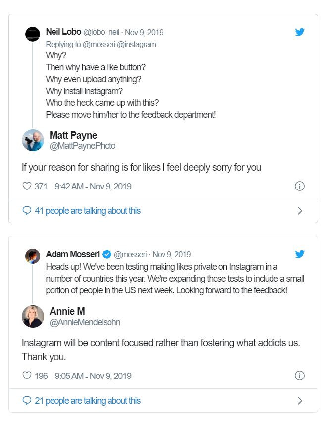 Ngoài những ý kiến phản đối, cũng có một vài người bày tỏ sự ủng hộ đối với sự thay đổi này của Instagram (Nguồn: Twitter)