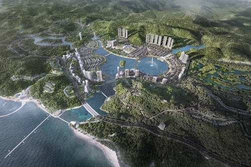 Phối cảnh dự án Khu dịch vụ du lịch phức hợp casino Vân Đồn. Ảnh: Sun Group