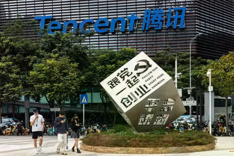 Tencent - một trong những tập đoàn công nghệ lớn nhất Trung Quốc. Ảnh: NYT.