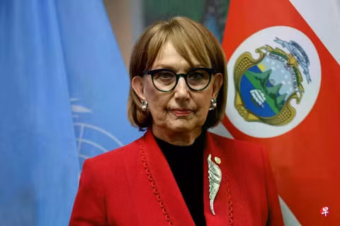 Bà Rebeca Grynspan, 70 tuổi, cựu Phó Tổng thống Costa Rica, đang tạm dẫn đầu cuộc đua giành chức Tổng thư ký Liên Hợp Quốc nhiệm kỳ tới. Ảnh: Reuters/Zaobao. 