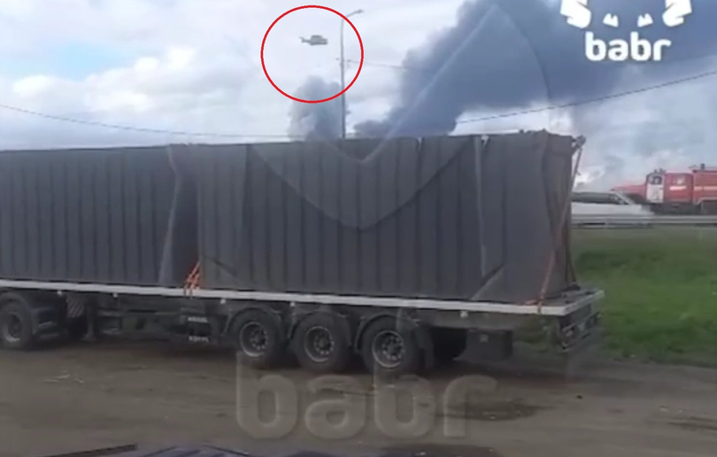 Máy bay không người lái Ukraine cất cánh từ thùng xe tải bay đi oanh kích sân bay. Ảnh: Chinatimes.