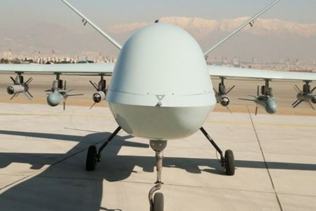 UAV Kaman-22 của Iran được cho là làm nhái MQ-9 Reaper của Mỹ (Ảnh: Sina).