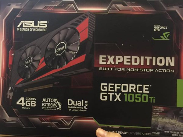 Rò rỉ ảnh card đồ họa Asus GTX 1050 Ti Expedition ảnh 1