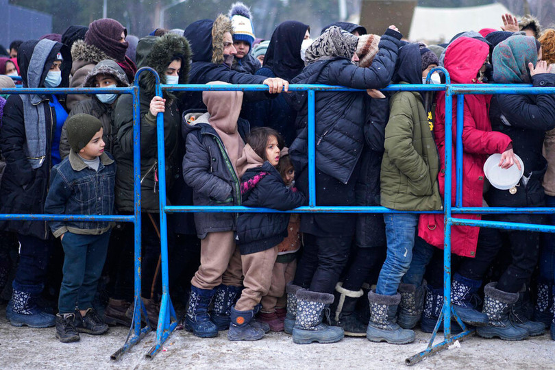 Người tỵ nạn Trung Đông bị mắc kẹt tại biên giới Belarus - Ba Lan (Ảnh: AP). Người tỵ nạn Trung Đông bị mắc kẹt tại biên giới Belarus - Ba Lan (Ảnh: AP).