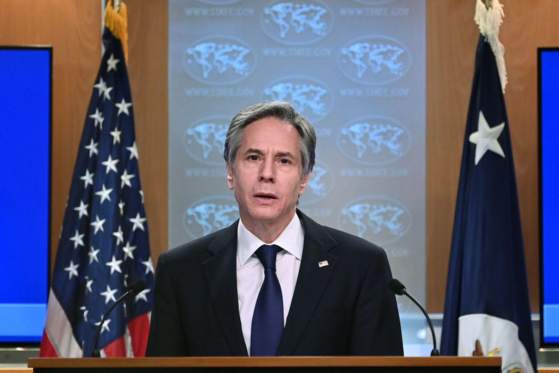 Ngoại trưởng Mỹ Antony Blinken hôm 3/12 cảnh báo việc thống nhất bằng quân sự của Trung Quốc là một “quyết định thảm khốc” dẫn đến “hậu quả khủng khiếp” (Ảnh: Dwnews).