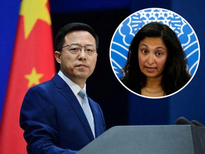 Người phát ngôn Bộ Ngoại giao Trung Quốc Triệu Lập Kiên phản ứng mạnh mẽ trước việc Mỹ bổ nhiệm bà Uzra giữ chức Điều phối viên đặc biệt về vấn đề Tây Tạng (Ảnh: Nownews). Người phát ngôn Bộ Ngoại giao Trung Quốc Triệu Lập Kiên phản ứng mạnh mẽ trước việc Mỹ bổ nhiệm bà Uzra giữ chức Điều phối viên đặc biệt về vấn đề Tây Tạng (Ảnh: Nownews).