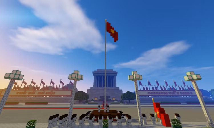 Những công trình lớn của Việt Nam được Team Fuho xây dựng trong Mincecraft.