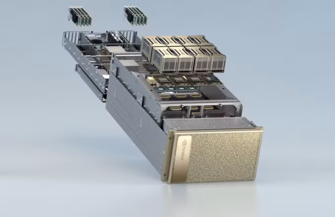 Các nhà khoa học Trung Quốc đã sử dụng bộ vi xử lý đồ họa Nvidia V100 và A100 cho cuộc thử nghiệm. Ảnh: Nvidia.