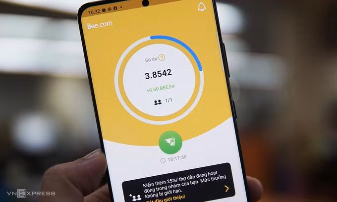 Các ứng dụng như Bee Network có cách thức "đào" giống hệt Pi Network. Ảnh: Lưu Quý Các ứng dụng như Bee Network có cách thức "đào" giống hệt Pi Network. Ảnh: Lưu Quý