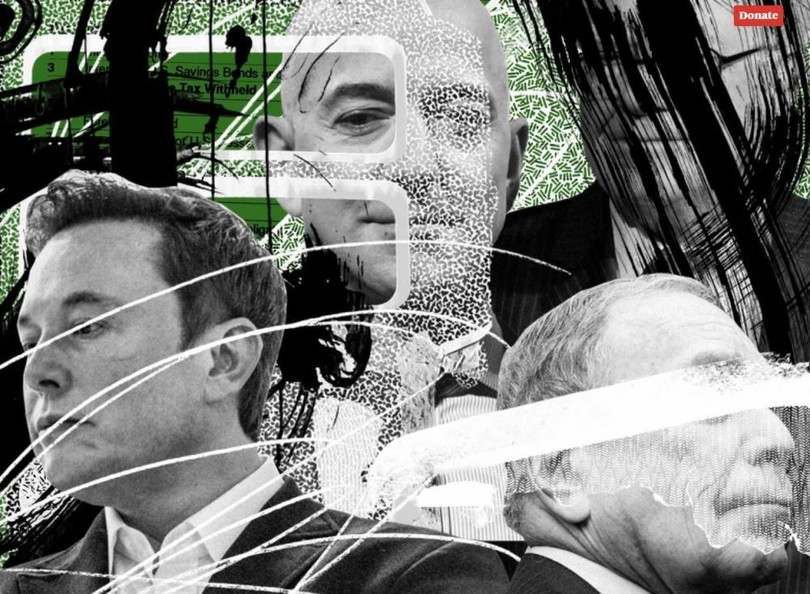 Tỉ phú Jeff Bezos và Elon Musk bị cáo buộc lách nộp thuế trong vài năm. Ảnh: ProPublica