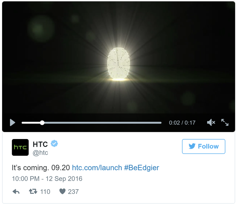 HTC tiếp tục khoe tính năng mới trên mẫu smartphone sắp ra mắt vào ngày 20/9.