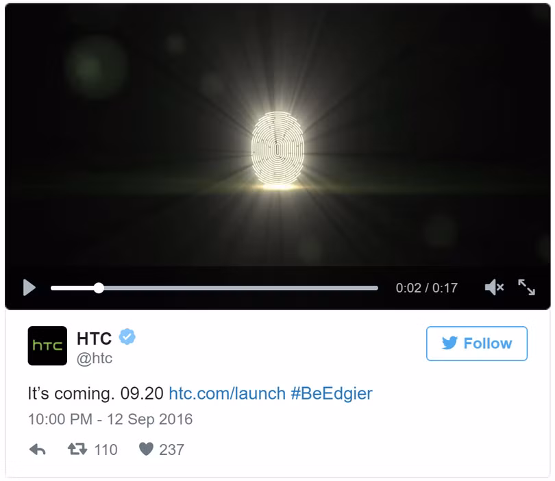 HTC tiếp tục khoe tính năng mới trên mẫu smartphone sắp ra mắt vào ngày 20/9.