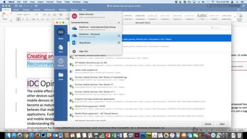 Chuyển đổi tài khoản Office 365 trong MacOS.