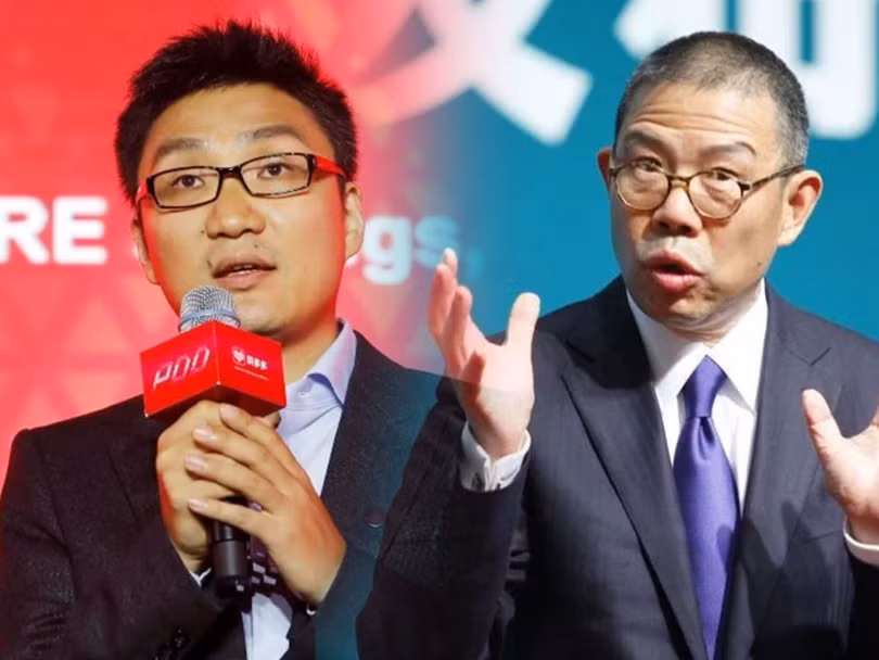 Hoàng Tranh (trái) và Chung Thiểm Thiểm, hai tỉ phú Trung Quốc thiệt hại thê thảm nhất năm (Ảnh: Sohu).