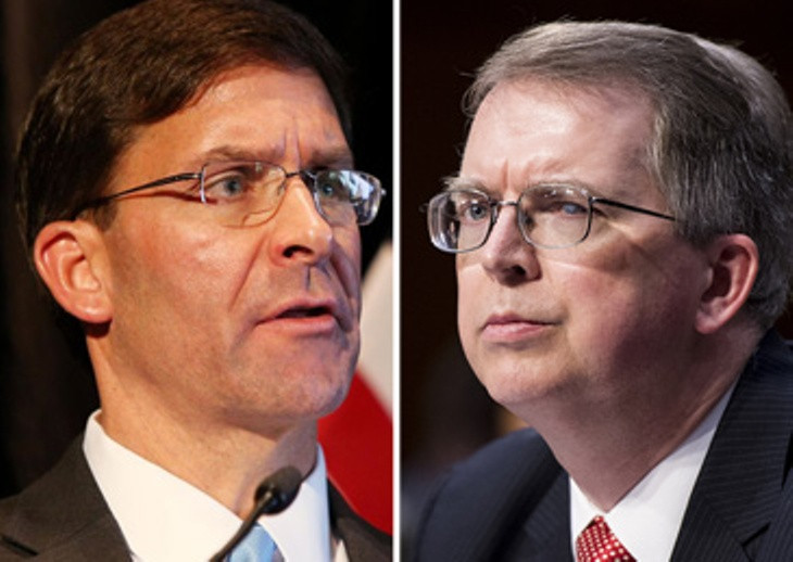 Cả Bộ trưởng Quốc phòng Mark Esper và Thứ trưởng David Norquist đều phải cách ly để phòng dịch bệnh COVID-19 (Ảnh: Guancha).