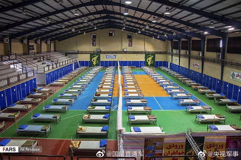 Bệnh viện dã chiến do quân đội Iran thiết lập. (Ảnh: FARS/CCTV) Bệnh viện dã chiến do quân đội Iran thiết lập. (Ảnh: FARS/CCTV)