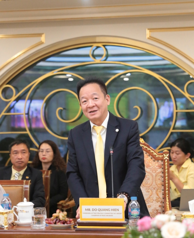 Ông Đỗ Quang Hiển phát biểu tại lễ ký kết. Ảnh: T&amp;T Group