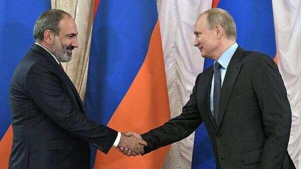 Tổng thống Putin và Thủ tướng Armenia Pashinyan (Ảnh: Sohu). Tổng thống Putin và Thủ tướng Armenia Pashinyan (Ảnh: Sohu).