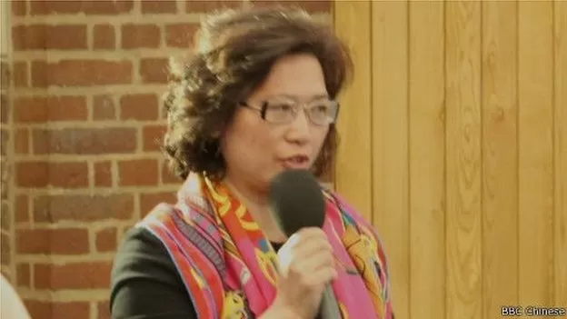 Bà Lý Trinh Câu tại một cuộc thuyết trình (Ảnh: BBC).