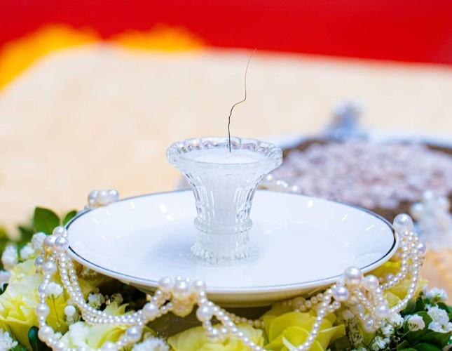 Hình ảnh được cho là xá lợi tóc Đức Phật” (Ảnh Fanpage Chùa Ba Vàng)