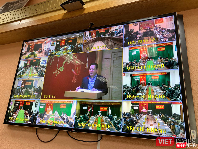 Các điểm cầu họp trực tuyến phòng, chống dịch