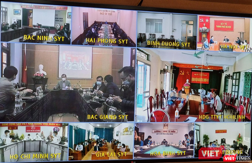 Cuộc họp trực tuyến giữa Bộ Y tế và các địa phương