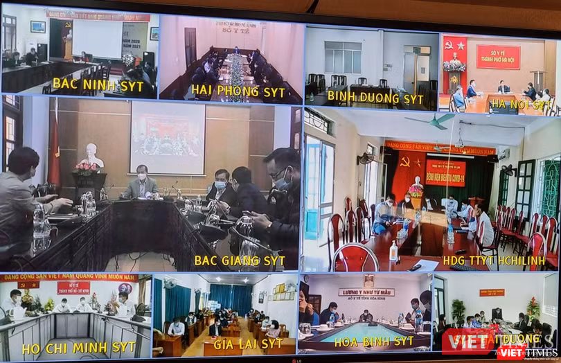 Cuộc họp trực tuyến giữa Bộ Y tế và các địa phương Cuộc họp trực tuyến giữa Bộ Y tế và các địa phương