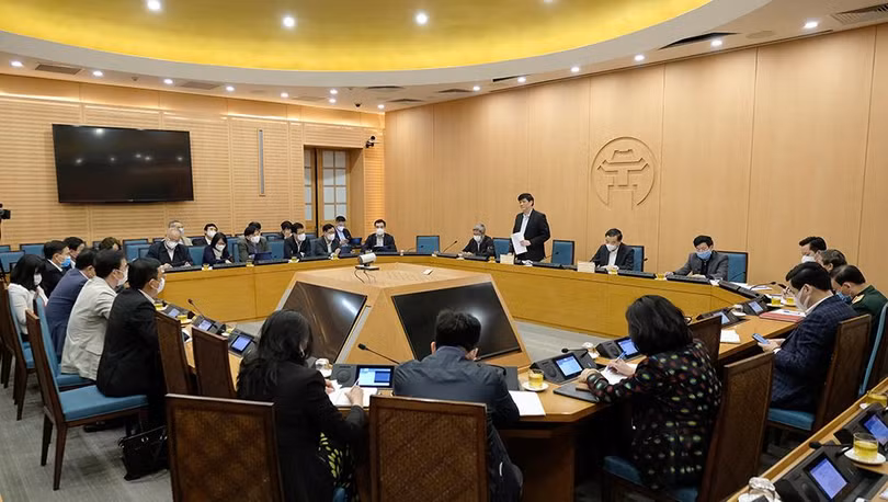 Cuộc họp bàn về phòng, chống dịch cho Hà Nội