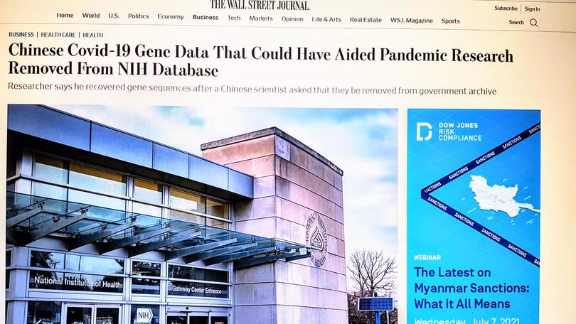 Bài báo về vụ việc trên trang WSJ (Ảnh chụp màn hình).