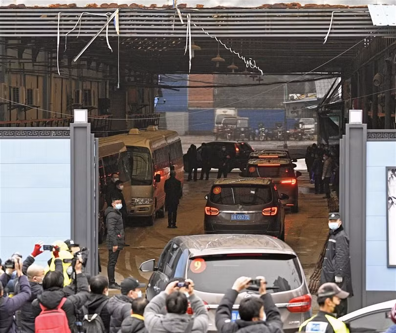 Chợ thủy sản Hoa Nam, Vũ Hán , nơi xuất hiện các ca COVID-19 đầu tiên ở Trung Quốc và trên thế giới (Ảnh: CNA).